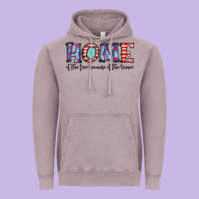 Home Of The Because Of The Brave Vintage Hoodie Designed By Jahusdesignshop