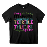 Black sorry im cranky im going through my terrible thirties right now Heavy Core Tee - texasbilliewilder