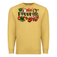 Santa's Favorite Caregiver Christmas Premium Sweatshirt | Teevron