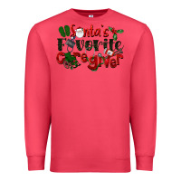 Cardinal Santa's Favorite Caregiver Christmas Premium Sweatshirt - LillyAllenDesigns