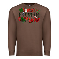 Chestnut Santa's Favorite Caregiver Christmas Premium Sweatshirt - LillyAllenDesigns