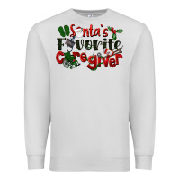 Dove Grey Santa's Favorite Caregiver Christmas Premium Sweatshirt - LillyAllenDesigns