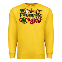 Lemon Santa's Favorite Caregiver Christmas Premium Sweatshirt - LillyAllenDesigns