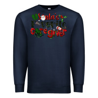 Navy Santa's Favorite Caregiver Christmas Premium Sweatshirt - LillyAllenDesigns