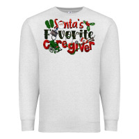 Oatmeal Heather Santa's Favorite Caregiver Christmas Premium Sweatshirt - LillyAllenDesigns