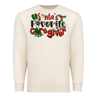 Sandshell Santa's Favorite Caregiver Christmas Premium Sweatshirt - LillyAllenDesigns