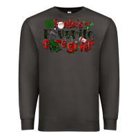 Smoke Santa's Favorite Caregiver Christmas Premium Sweatshirt - LillyAllenDesigns