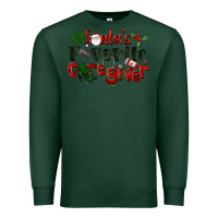 Sports Green Santa's Favorite Caregiver Christmas Premium Sweatshirt - LillyAllenDesigns