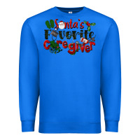 True Royal Santa's Favorite Caregiver Christmas Premium Sweatshirt - LillyAllenDesigns