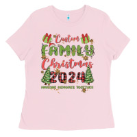 Bubblegum Pink custom family christmas 2024 marking memories toge Ladies Tee - MaliasSmallBusiness