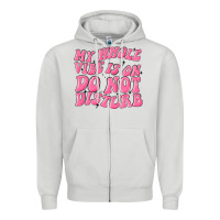 Dove Grey my whole vibes on do not disturb Zipper Hoodie - MaliasSmallBusiness