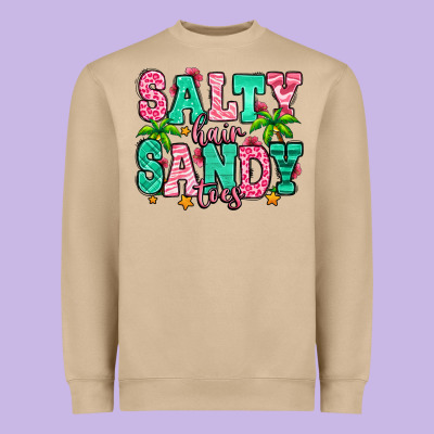 Salty Hair Sandy Toes Heavyweight Sweatshirt Designed By Jasminsmagicworld
