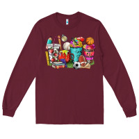 Burgundy p.e. teacher coffee cups Long Sleeve Tee - NancyCooperArtShop