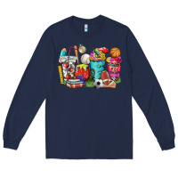 Navy p.e. teacher coffee cups Long Sleeve Tee - NancyCooperArtShop