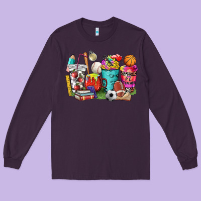 P.e. Teacher Coffee Cups Long Sleeve Tee Designed By Nancycooperartshop
