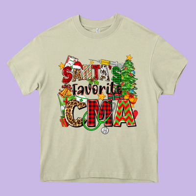 Santa's Favorite Cma Heavy Core Tee Designed By Zillion Design Studio