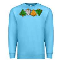 Ocean Blue christmas tree cookies Premium Sweatshirt - LillyAllenDesigns