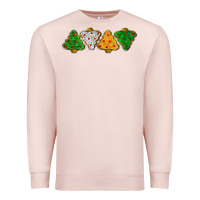 Pale Pink christmas tree cookies Premium Sweatshirt - LillyAllenDesigns