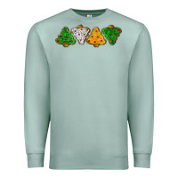 Seafoam christmas tree cookies Premium Sweatshirt - LillyAllenDesigns