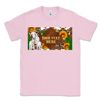 Bubblegum Pink (preview)baby goats and sunflower and cactus with cowhide license plat Classic Tee - Artiststas