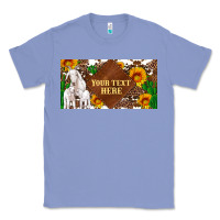 Colony Blue (preview)baby goats and sunflower and cactus with cowhide license plat Classic Tee - Artiststas