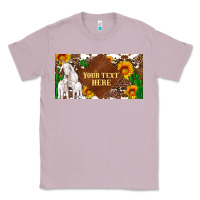 Lilac (preview)baby goats and sunflower and cactus with cowhide license plat Classic Tee - Artiststas