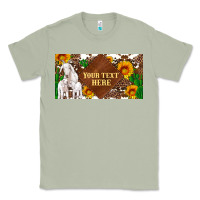 Matcha (preview)baby goats and sunflower and cactus with cowhide license plat Classic Tee - Artiststas