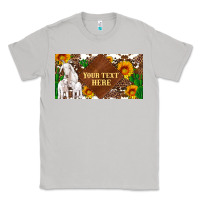 Moon Dust (preview)baby goats and sunflower and cactus with cowhide license plat Classic Tee - Artiststas