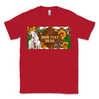 Red (preview)baby goats and sunflower and cactus with cowhide license plat Classic Tee - Artiststas