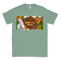 Sage (preview)baby goats and sunflower and cactus with cowhide license plat Classic Tee - Artiststas