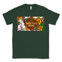 Sports Green (preview)baby goats and sunflower and cactus with cowhide license plat Classic Tee - Artiststas