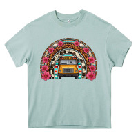 Arona school bus leopard cowhide rainbow Heavy Core Tee - Artiststas