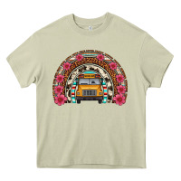 Mossy school bus leopard cowhide rainbow Heavy Core Tee - Artiststas