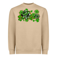 Mushroom cowhide and leopard shamrocks Heavyweight Sweatshirt - AdoDesignShop
