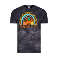 Cloud Black Welcome Fall Rainbow Vintage Tee - Artiststas