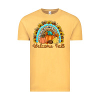 Vintage Mustard Welcome Fall Rainbow Vintage Tee - Artiststas