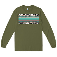 Army Green western cowhide serape sunflower mama license plate Long Sleeve Tee - BarkalooDesign