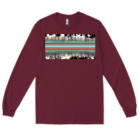 Burgundy western cowhide serape sunflower mama license plate Long Sleeve Tee - BarkalooDesign