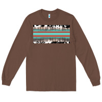 Chestnut western cowhide serape sunflower mama license plate Long Sleeve Tee - BarkalooDesign
