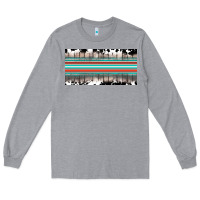 Heather Grey western cowhide serape sunflower mama license plate Long Sleeve Tee - BarkalooDesign