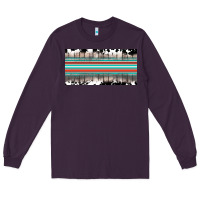 Plum western cowhide serape sunflower mama license plate Long Sleeve Tee - BarkalooDesign