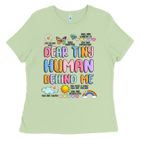 Dear Tiny Human Behind Me Ladies Tee | Teevron