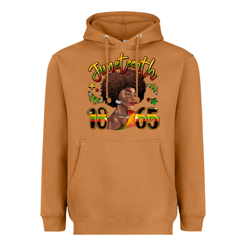 Juneteenth 1865 Black Woman Heavyweight Hoodie by LillyAllenDesigns | Teevron