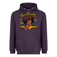 Plum juneteenth 1865 black woman Heavyweight Hoodie - LillyAllenDesigns