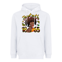 White juneteenth 1865 black woman Heavyweight Hoodie - LillyAllenDesigns