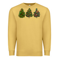 Antique Gold christmas trees Premium Sweatshirt - LillyAllenDesigns