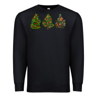 Black christmas trees Premium Sweatshirt - LillyAllenDesigns