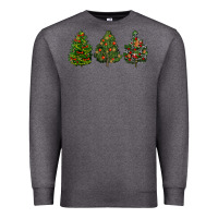 Charcoal Heather christmas trees Premium Sweatshirt - LillyAllenDesigns