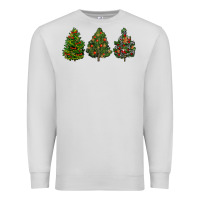 Dove Grey christmas trees Premium Sweatshirt - LillyAllenDesigns
