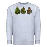 Heather Grey christmas trees Premium Sweatshirt - LillyAllenDesigns